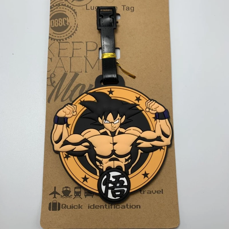 dragon ball anime cartoon Goku Majin Buu Vegeta luggage tag travel check-in cute standing tag boarding pass men Japanese style