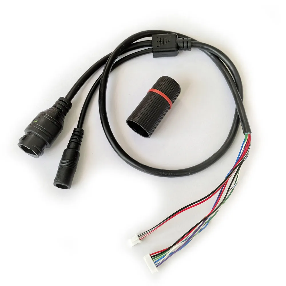 

10Lots of CCTV IP cable video power 60cm long RJ45 female & DC male connectors with Terminals for network Camera PCB Module