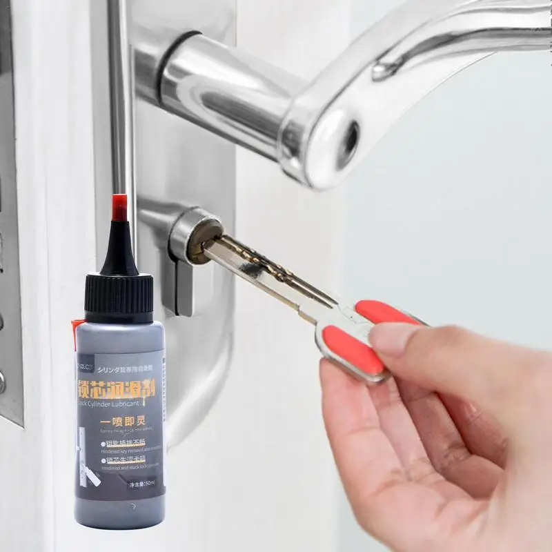 50ml Graphite Powder Lubricant Door Lock Lubricant Powder Padlock Key Cylinder Non Toxic Graphite Powder Great For Sliding Door