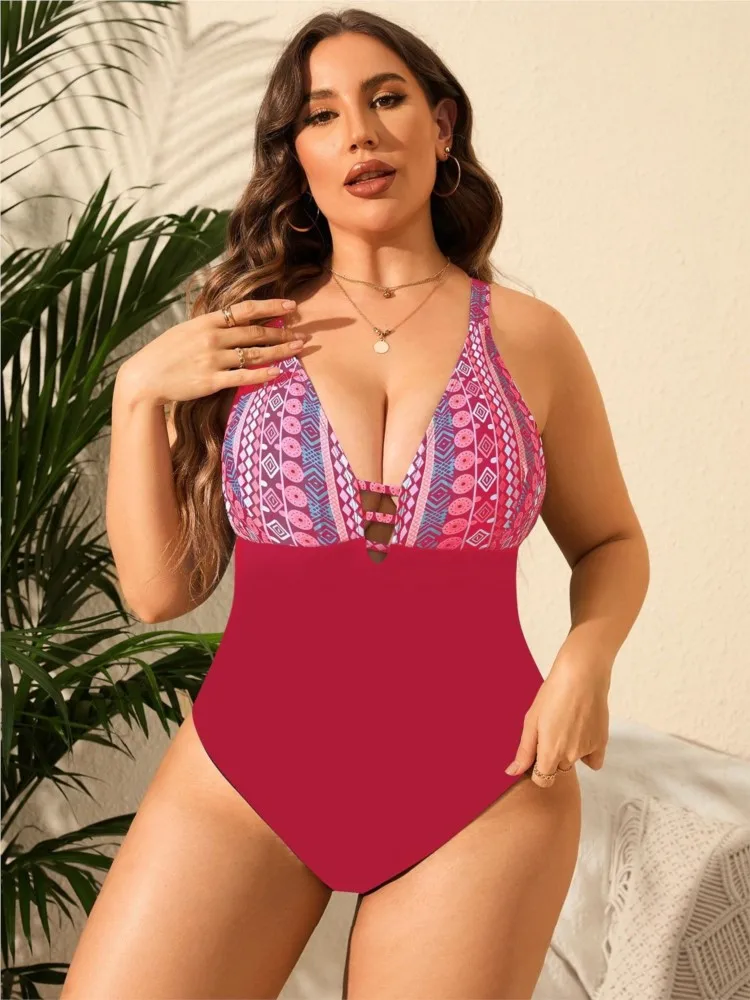 

L-4XL Plus Size High Waist Bikini Women's Push Up Large Size Swimsuit Summer Mujer Big Size Tummy Control Swimwear Bikini Sets