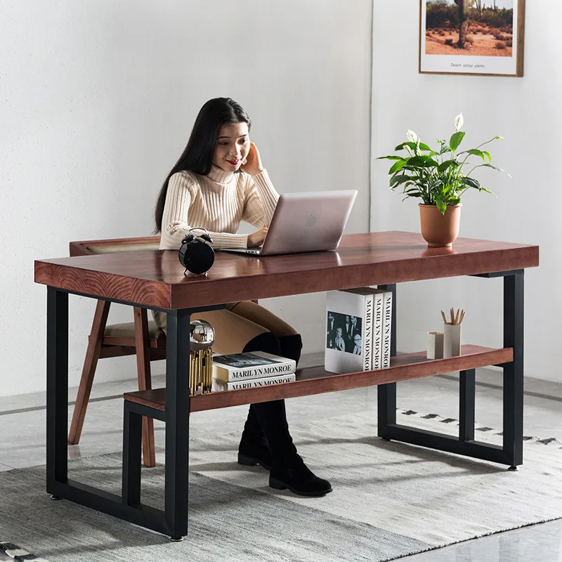 مكتب من الخشب الصلب، مكتب بسيط وحديث، طاولة كمبيوتر مكتبية، طالب منزلي #3