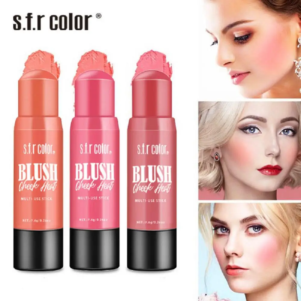 1/2/3PCS Blush Stick Formula leggera fard opaco fard a lunga durata Stick fard viso trucco a lunga durata