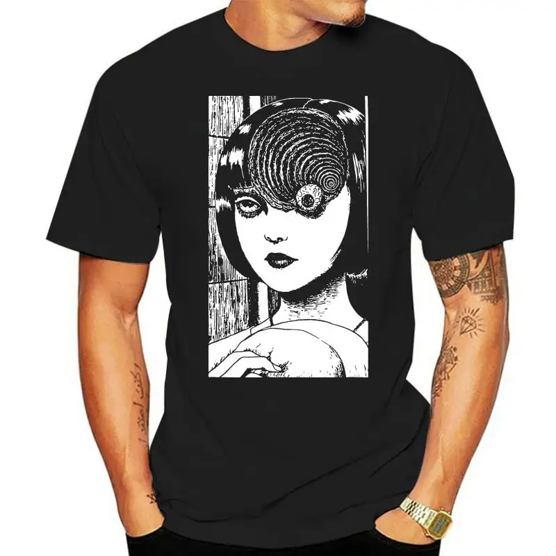 Uzumaki Junji Ito Japanese Horror Manga T Shirt Hip-Hop Tee Shirt