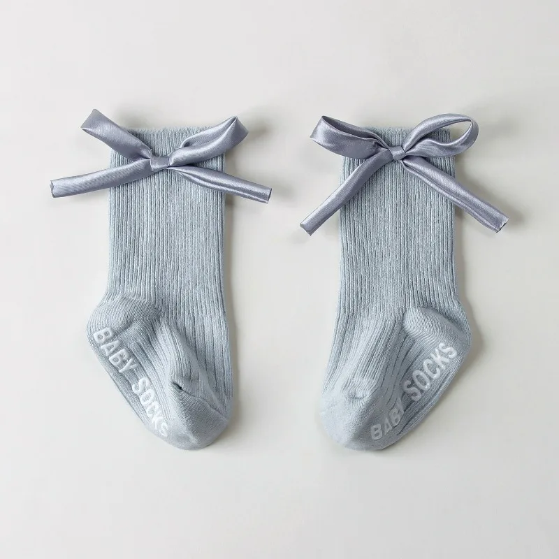 

Baby Cartoon Bow Mid Calf Socks Anti Slip Floor Cotton Socks for Girls Newborn Infant Baby Clothing Leg Warmers Socks