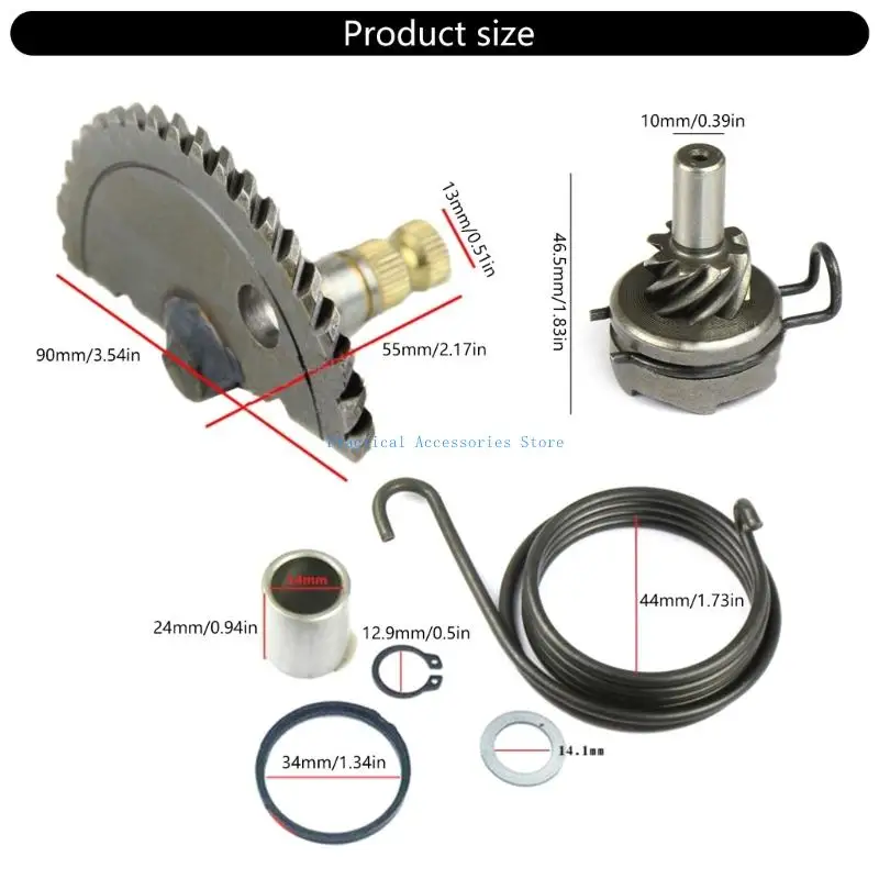 ملحقات U75E ATV مجموعة تروس كيك ستارتر مجموعة البدء للسكوتر ATV الدراجة ركلة البدء والعتاد الكامل لـ GY6 50CC 80CC #6