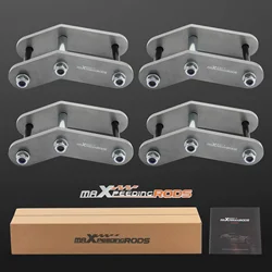 4 Pcs 1.25in Front Rear Lift Shackles Kit For Jeep Wrangler YJ 1987-95 4WD 2WD Front Rear Shackles 1.25