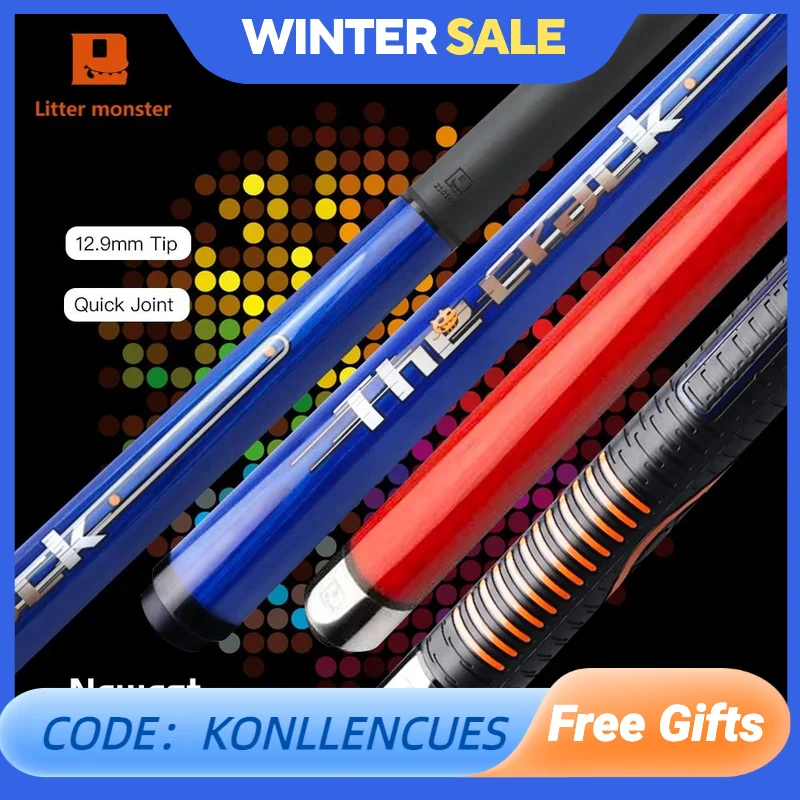 Little Monster-Professional Punch Cue, Carbon Technology Shaft, Carbon Fiber Jump Cue, Break Cue, 2 Pieces