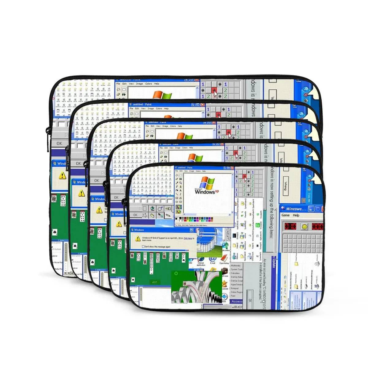 Windows XP Collage Notebook Laptop Bag Case Pouch Notebook Sleeve Cover Bag Tablet Shockproof Case Bag