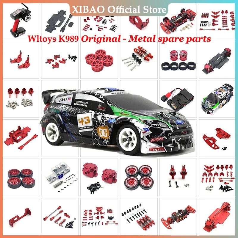 Wltoys K989 284161 284010 284131 K969 1/28 Rc Car Metal PO Parts Set di sei pezzi accessori per auto auto Rc per adulti