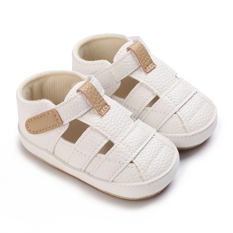 Infant Pre-Walker Shoes Baby Shoes 0-18M Boys Solid Breathable Light Sandals Spring Summer Indoor Outdoor Casual Footwear
