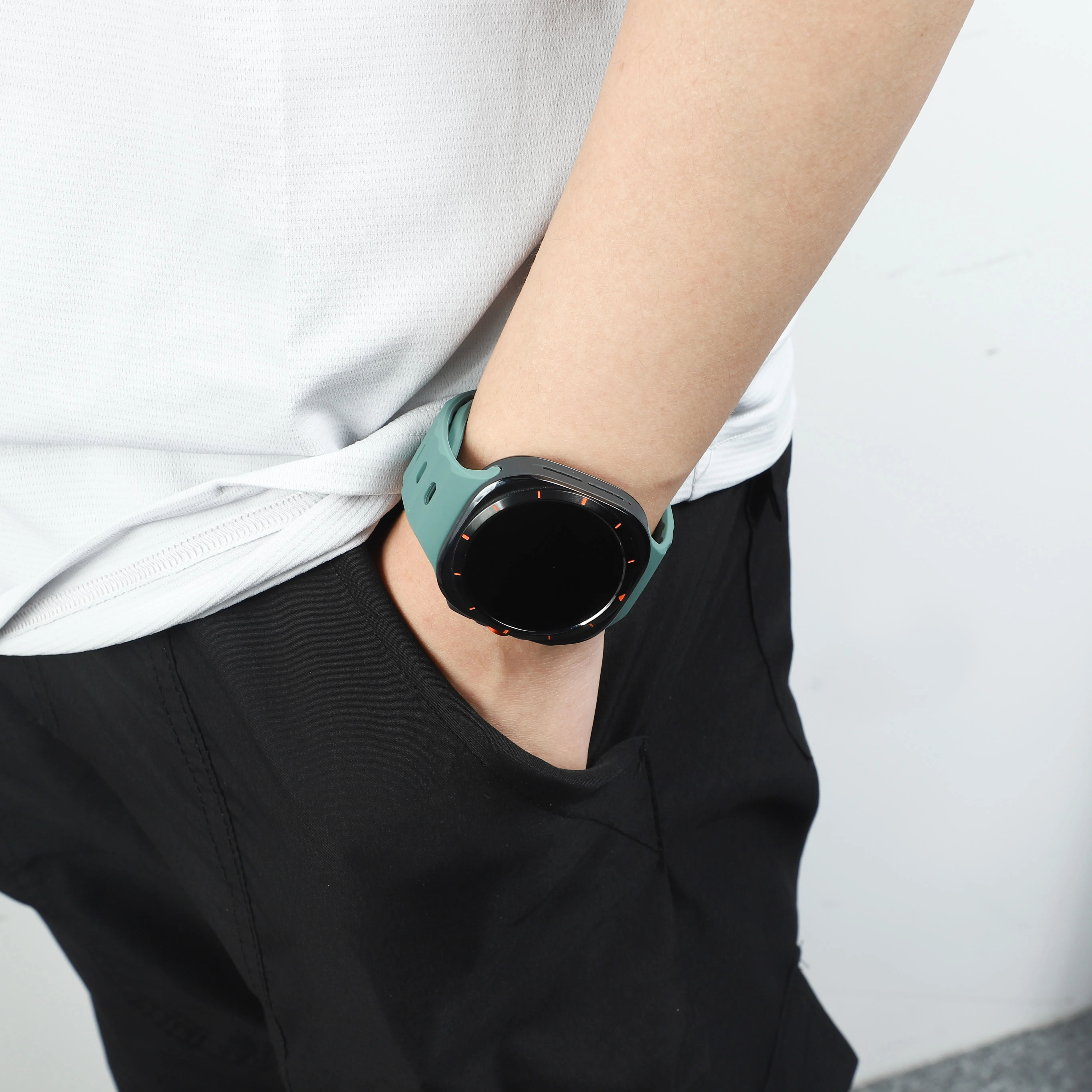 حزام سيليكون لساعة سامسونج جالاكسي الترا 47 ملم إكسسوارات حزام المعصم سوار كوريا الرياضي أساور جالاكسي ساعة الترا باند #6