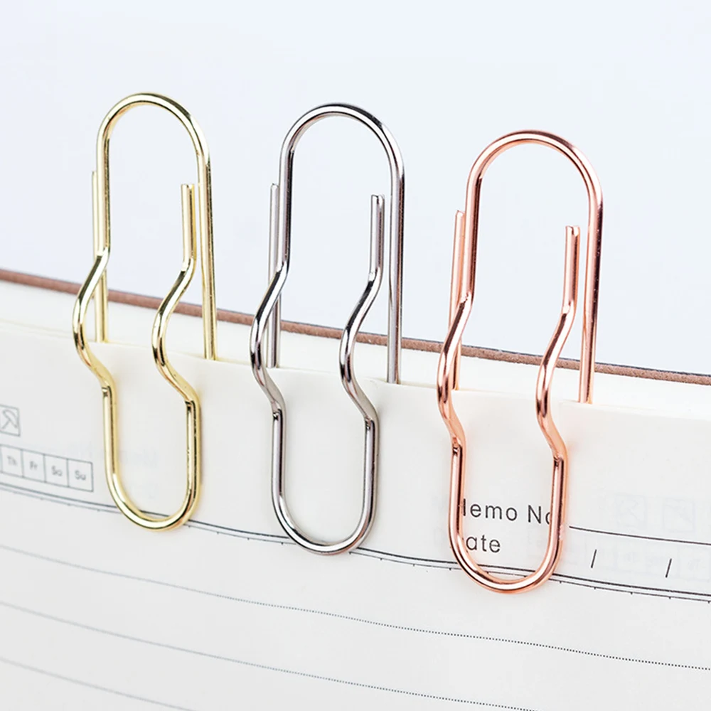1 Stuks Metalen Paperclips Paper Fix Clips Pen Houder Clips Notebook Penhouder Boek Pin Voor Notebook Journal Document Clips