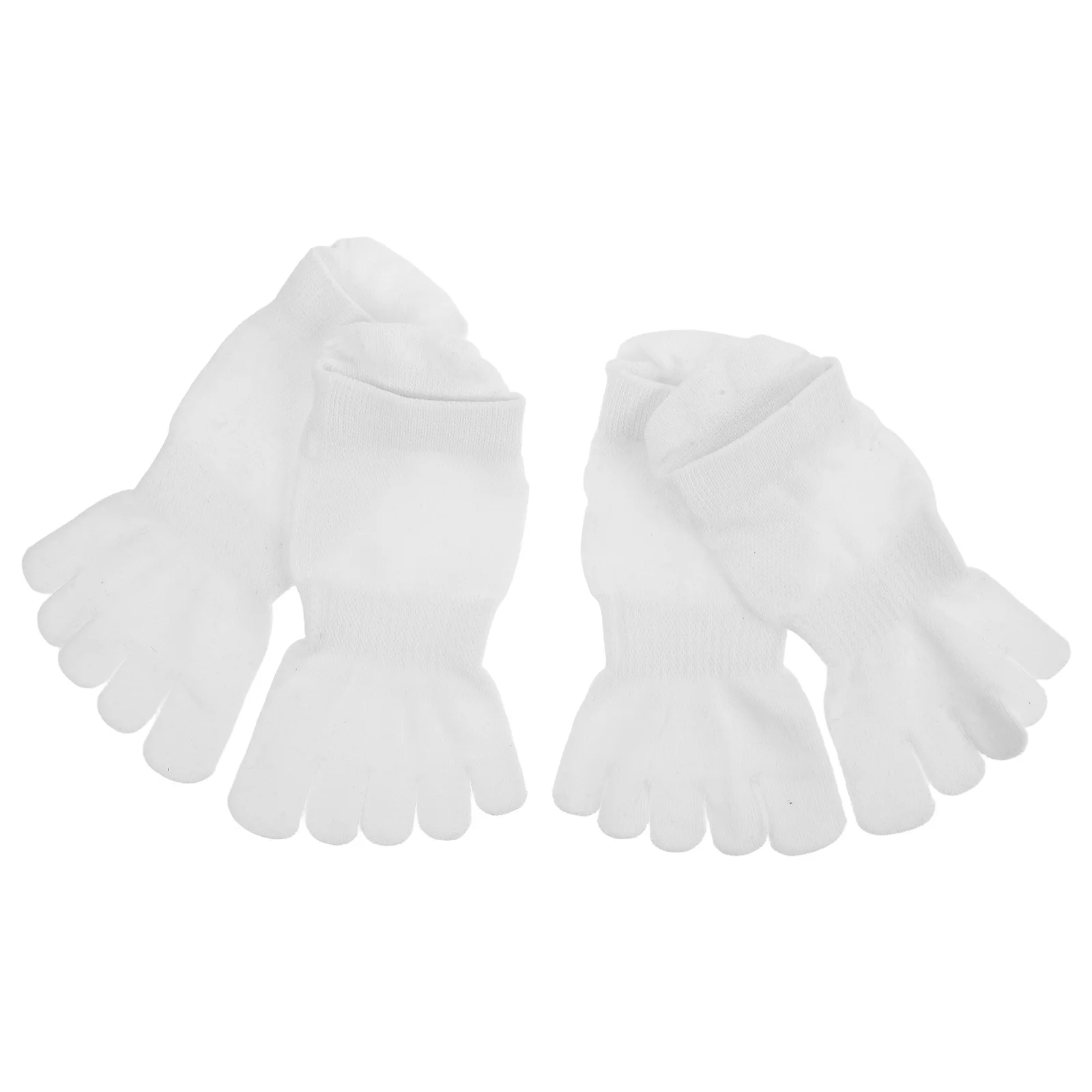 

2Pairs Men's Five Finger Socks Breathable Mesh Short Tube Athletic Running Toe Socks Low Cut Summer Casual Sports