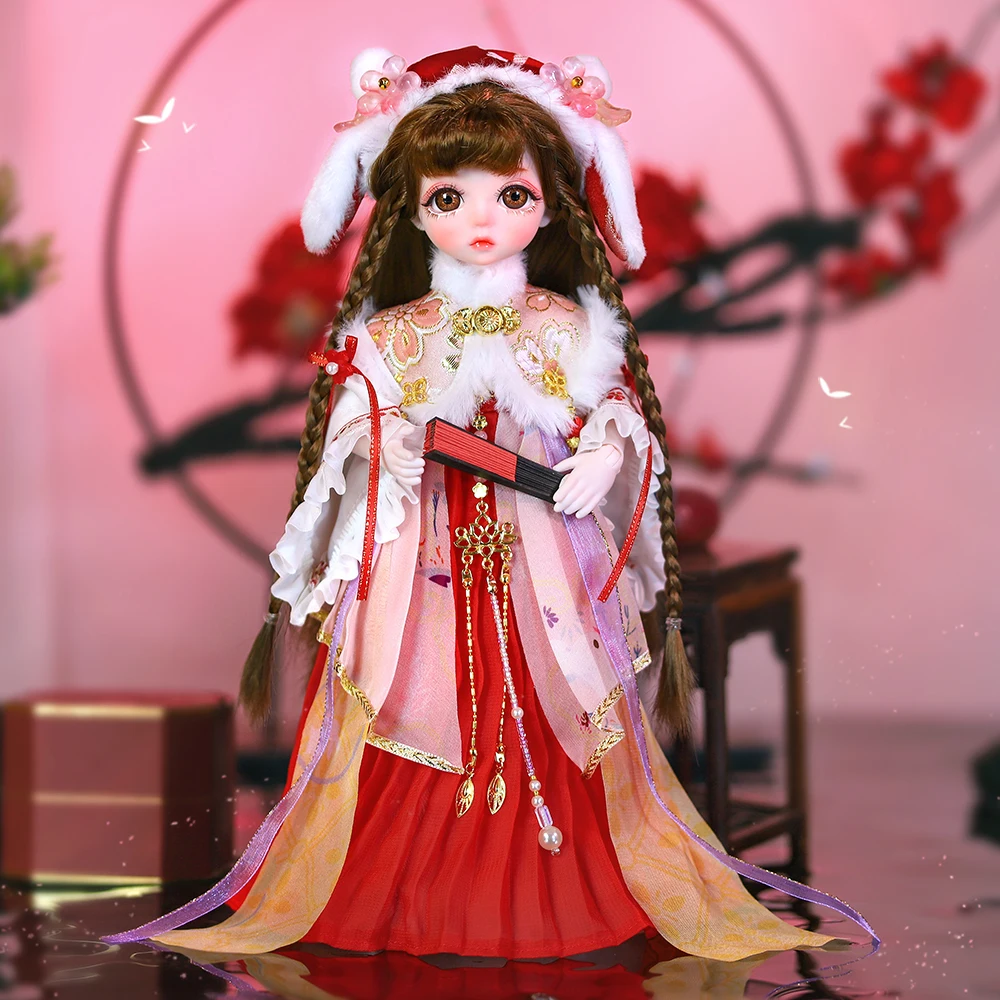 

DBS DREAM FAIRY Doll 1/6 BJD custom makeup 28CM ball joint New Year rabbit theme including clothes headdress shoes girl SD