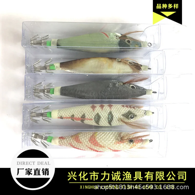 SOURCE Factory Wholesale Flat Belly round Belly ShrimpTOTOLuminous Level Wood Shrimp Lure Lure Squid Hook Customizable