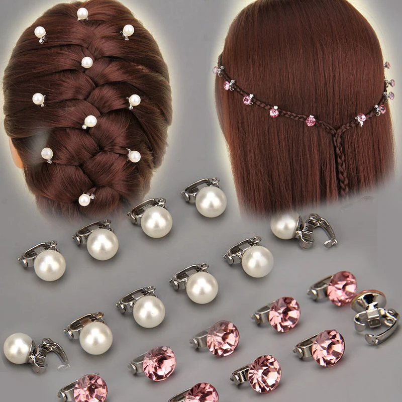 

1Pack 10 Beads Fashion Claw Clip for Women Girls Sweet Hair Claw Hair Clamps Hair Clip Headband Clip Fresh Hair Accessories