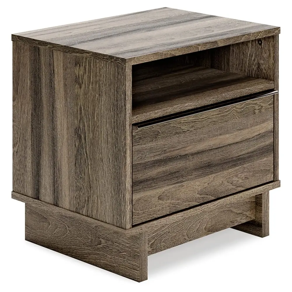 

Shallifer Traditional 1 Drawer Nightstand, 18.78"" Tall, Brown