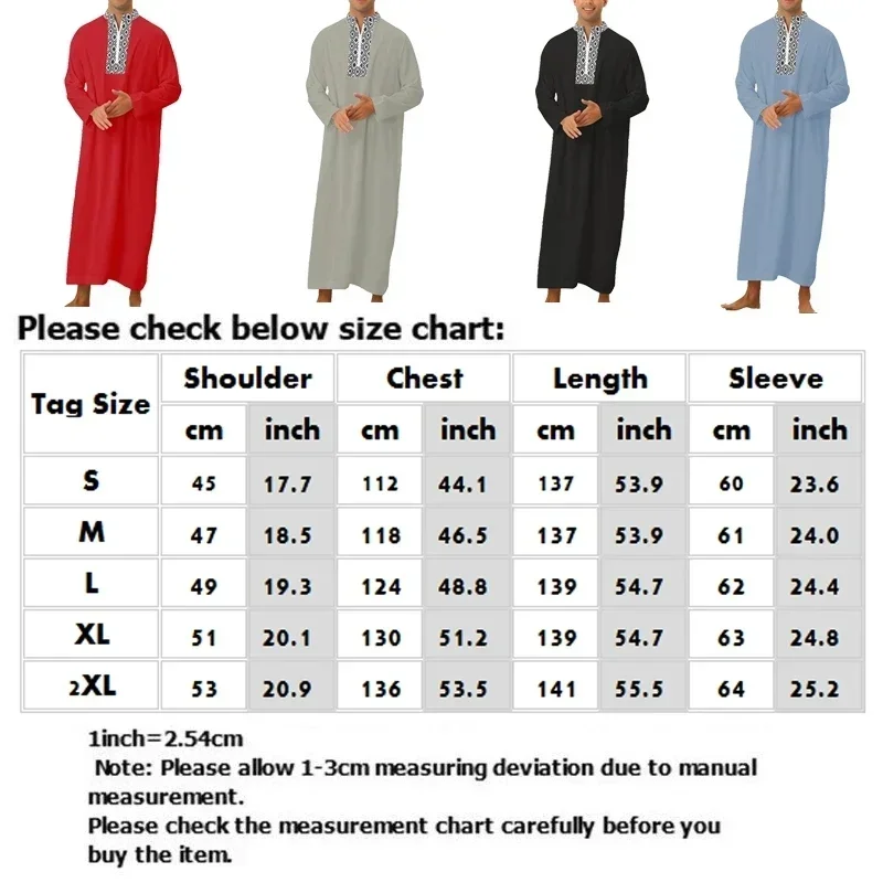 Moda muçulmana 2024 manga longa masculina com decote em v marroquino kaftan meio zíper casual djellaba abaya jubba thobe roupas masculinas muçulmanas