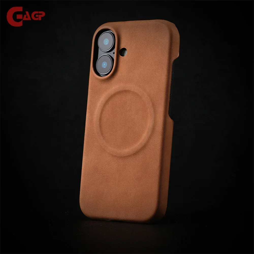 Luxury Skin Feel Sheepskin for Magsafe Phone Case for iPhone 16 Pro Max 15 14 13 12 Pro Max Plus Wireless Charging Leather Case