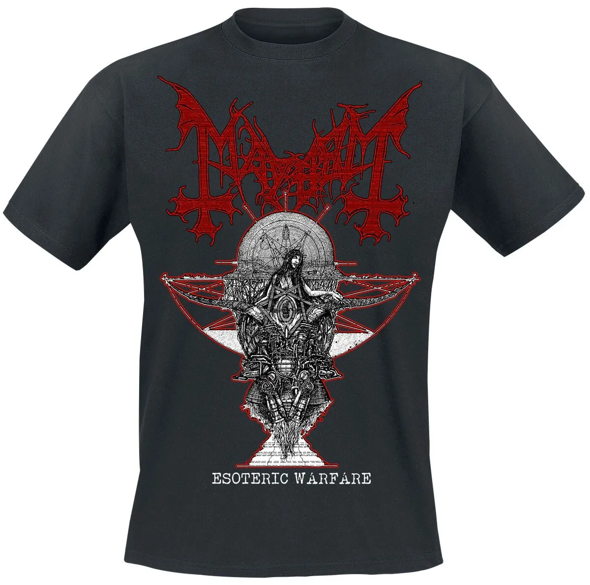 Mayhem Esoteric Warfare Tee, Black Metal Band Shirt with Occult