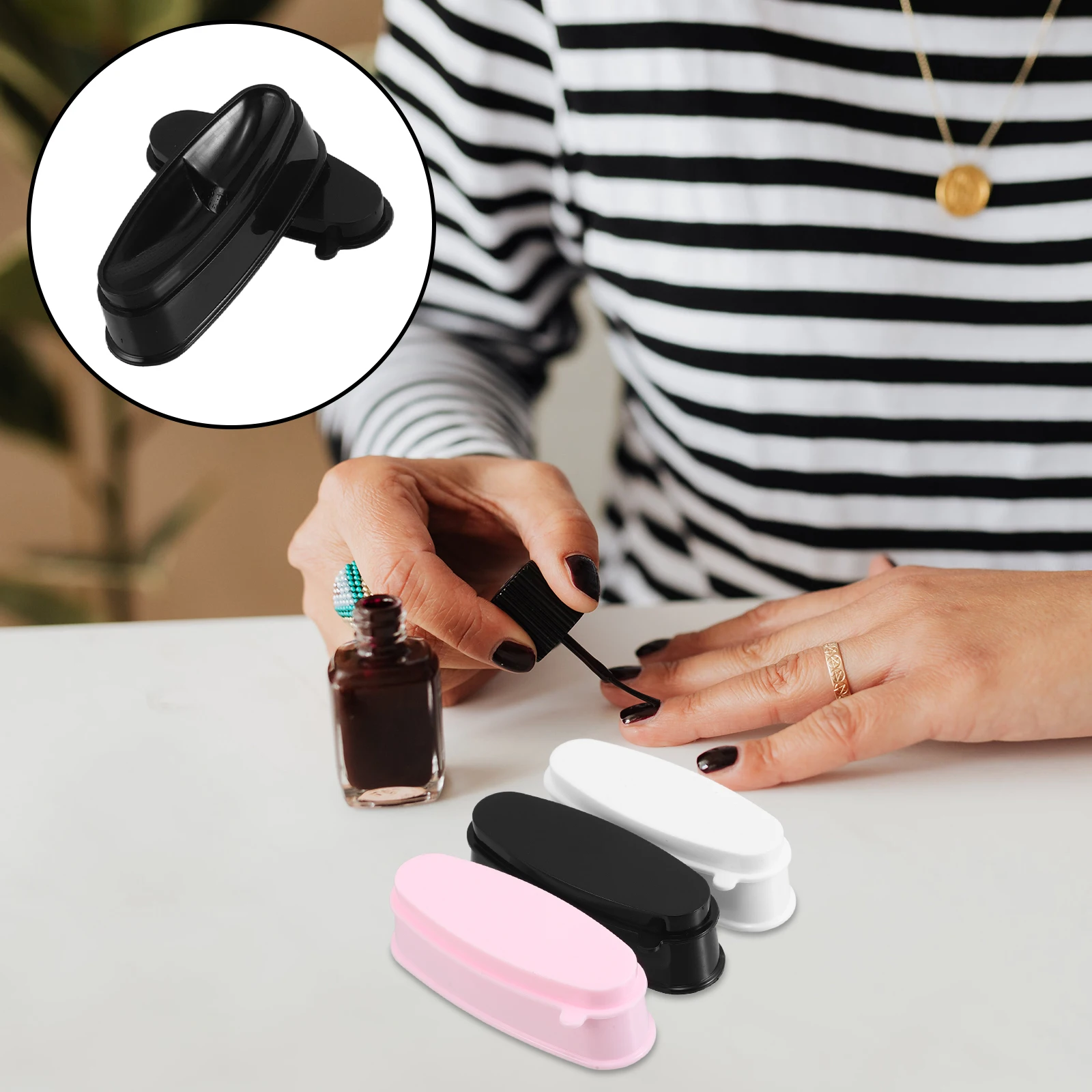 3 pezzi scatola per il riciclaggio di polvere per nail art vassoio compatto per immersione kit francese strumenti facile da pulire organizzatore di archiviazione portatile set per manicure per unghie