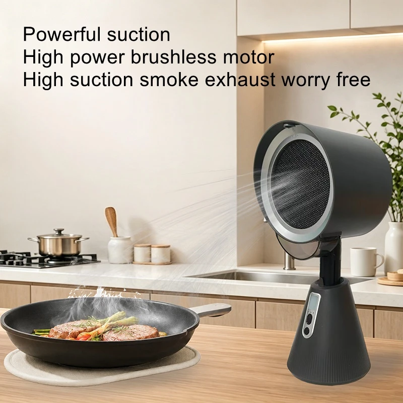 Home Desktop Range Hood with 24V Brushless Motor: High-Suction Portable Range Hood