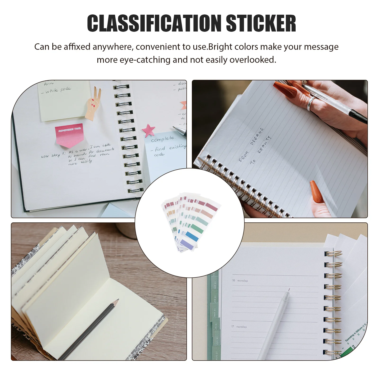 

Self-Adhesive Note Pads Lovely Post Pads Smooth Writing Not Easy Penetrate Eye-Catching Messages Sticky Memo Pad