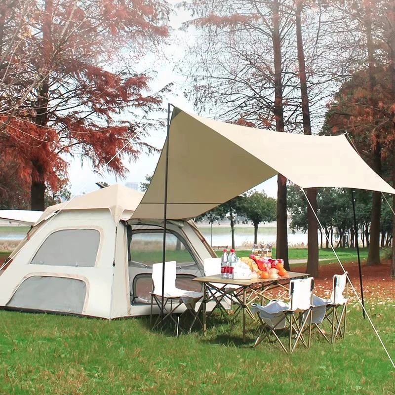 

Stable Portable Folding Camping Tent Outdoor Rainproof Sunproof Large Space Ventilated Tents Comfortable Camping Equipment