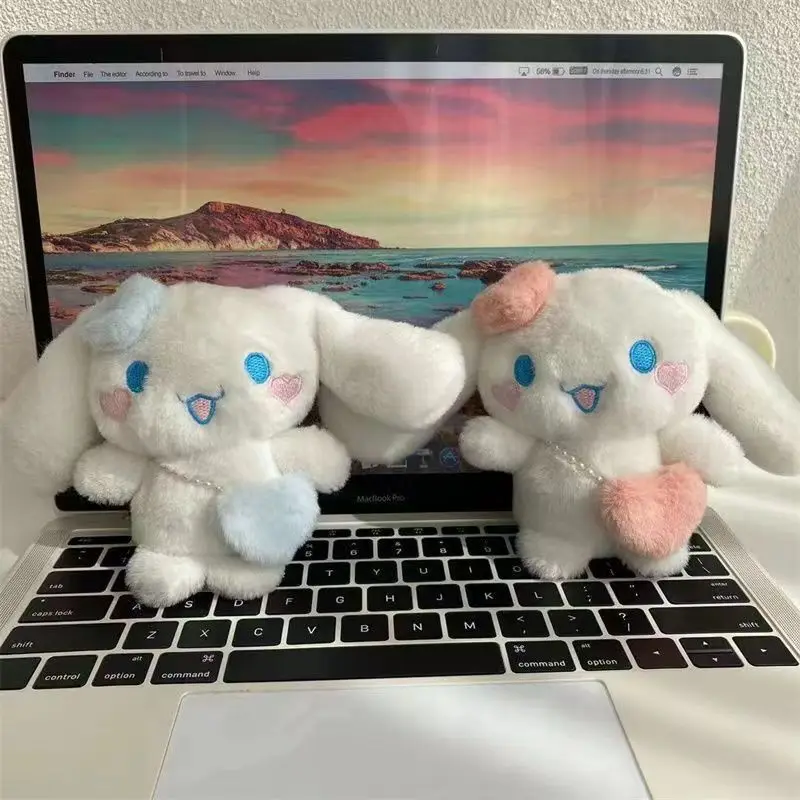 Sanrio peluche Cinnamoroll lindo llavero pareja mochila colgante muñeca Bestie amigo regalo