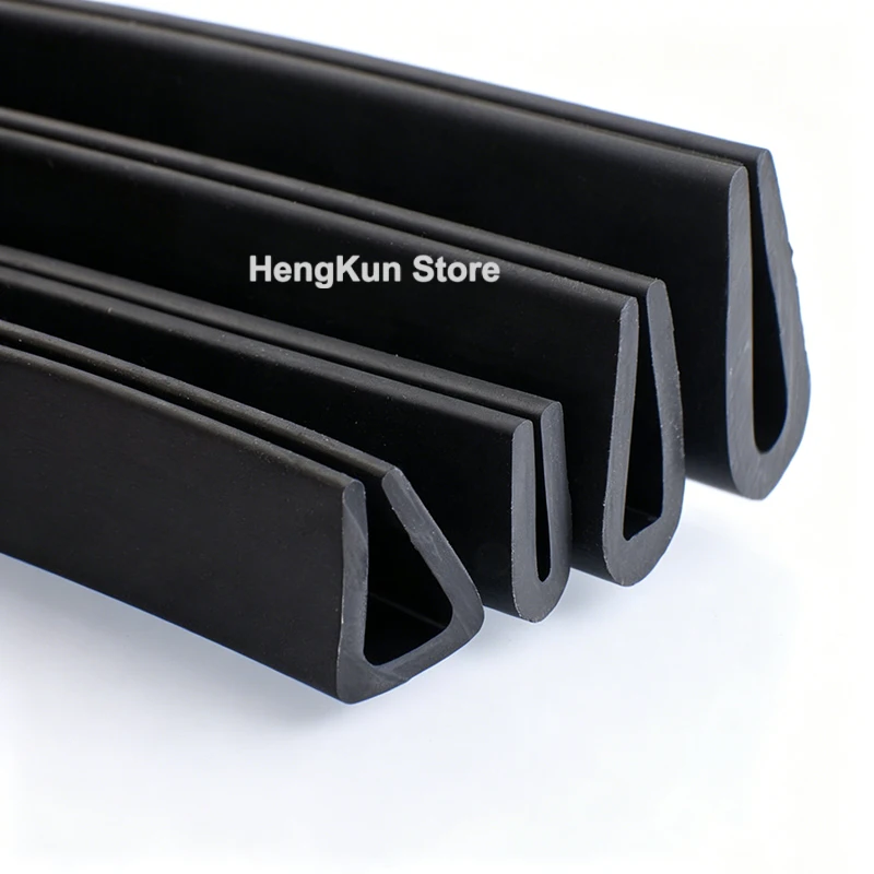 Silicone U-shaped Strip Edging Strip, High Temperature Resistance Silicone Strip, Waterproof Glass Slot Sealing Strip