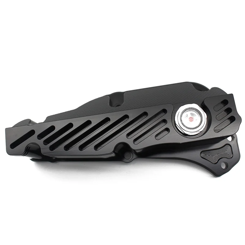 Motorcycle Oil Pan Aluminum Clear Visible Oils Bottom Potn for VESPA GTS250 300 GTV HPE 2019-2022 Black