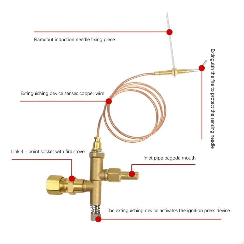 D0AB Low Pressure Heater Assembly Flame Failure Valves Pit Grill Heater Parts