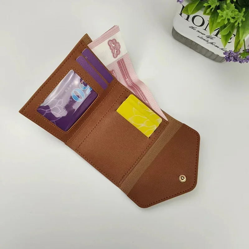 Portfel kobiety torebka multi-card karta wielofunkcyjna Holder Coin torebka moda proste trzystopniowe krótki klip kobieta Mini portfel