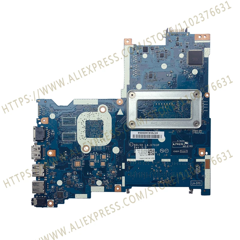 LA-D703P  New And Original  Delivery Within 24 Hours  I3-5005U Integrated Display Motherboard