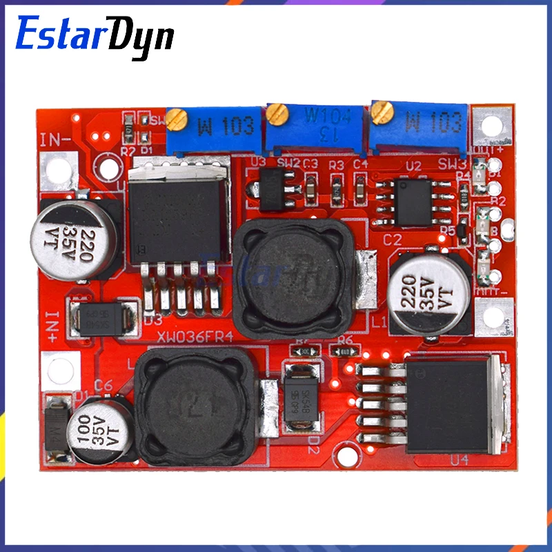 Estardyn LM2596S LM2577 DC-DC 벅 부스트 컨버터 4-35V ~ 1.2-25V 4A 조정 가능한 CC CV 스텝 업/다운 전압 레귤레이터 모듈