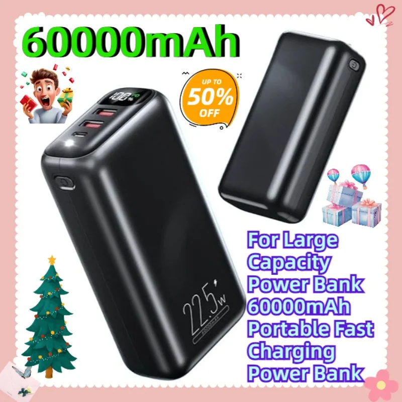 For Large Capacity Power Bank 60000mAh Portable Fast Charging Power Bank