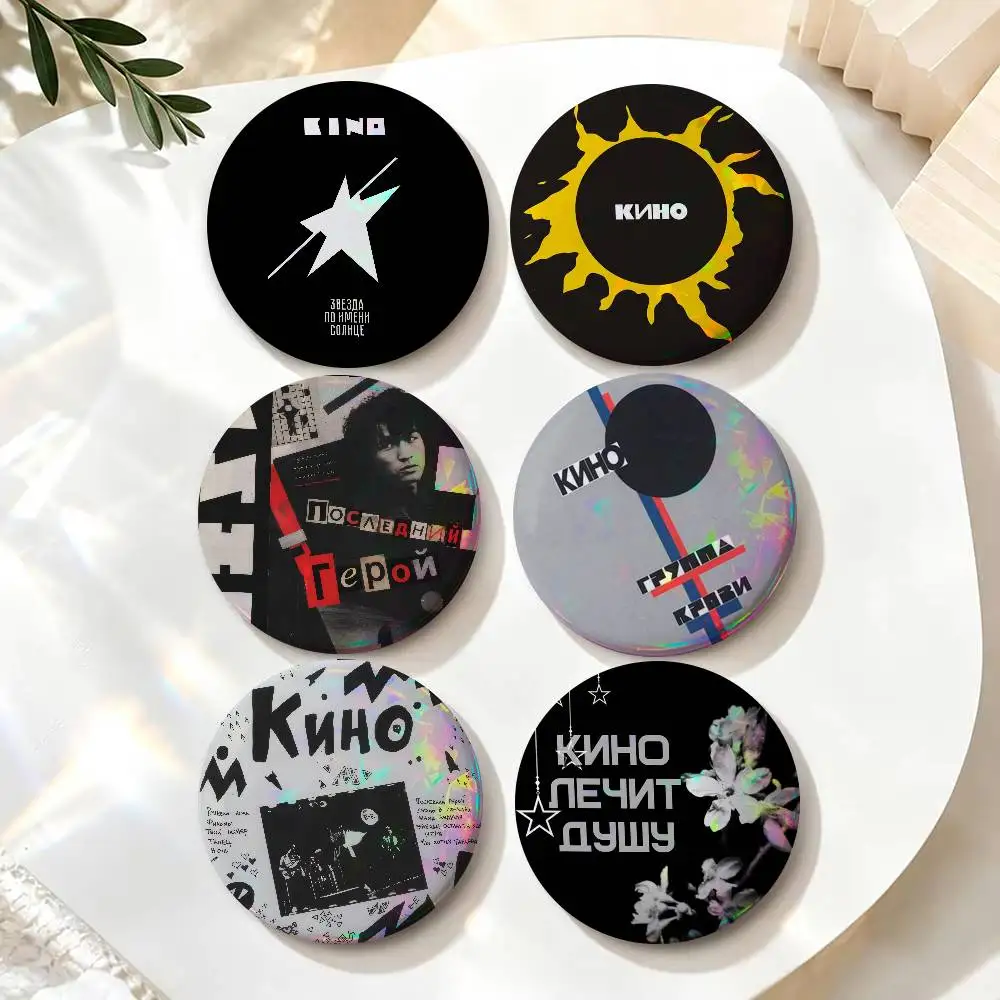 Band K-Kino Viktor Tsoi   Button Pins Cute Manhwa Coin Brooch DIY Backpack Clothing Decor Badge Jewelry Accessories Gifts