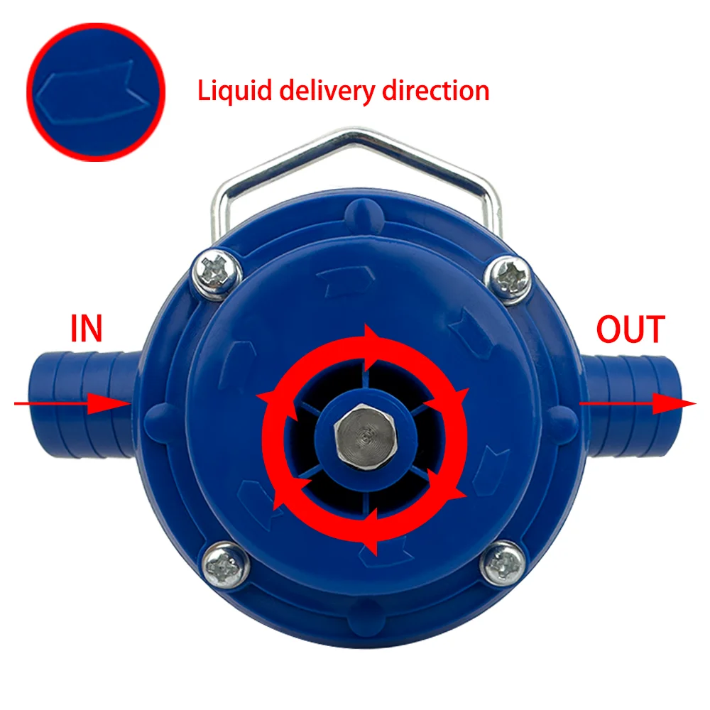 Portable Electric Drill Pump Self-priming Liquid Transfer Pump Diesel Fluid Pump Pumping Household Garden Outdoor Tools