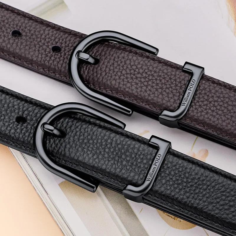 

Genuine leather women's belt, needle buckle style, fashionable jeans belt, personalized and versatile pants belt