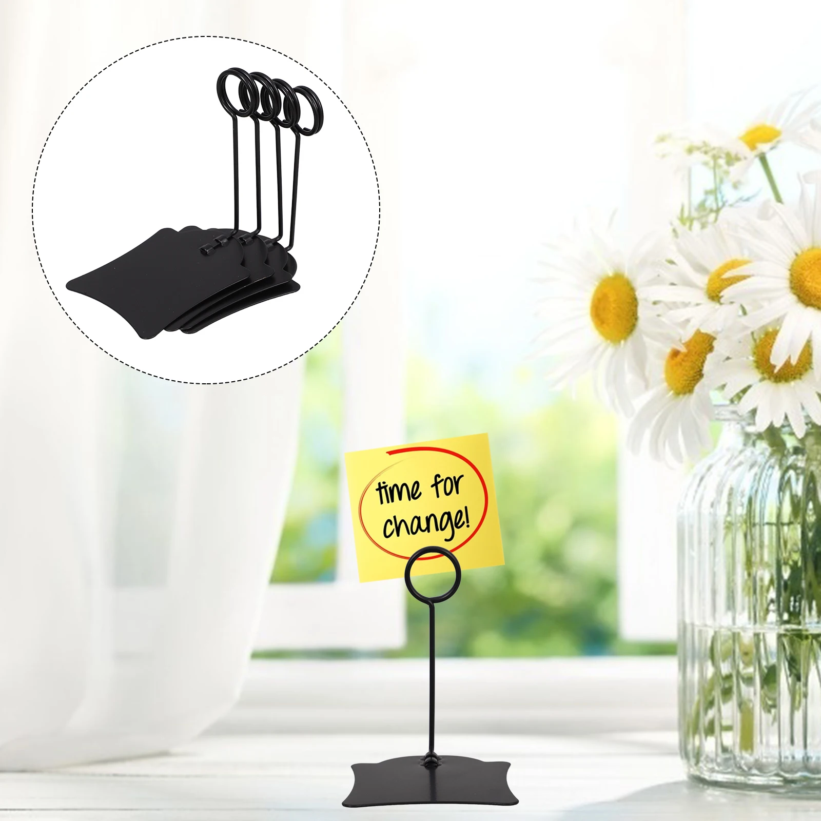 

4pcs Metal Price Tag Clips Label Display Holders Advertising Sign Boards Iron Cake Shop Restaurant Wedding Banquet Slanted