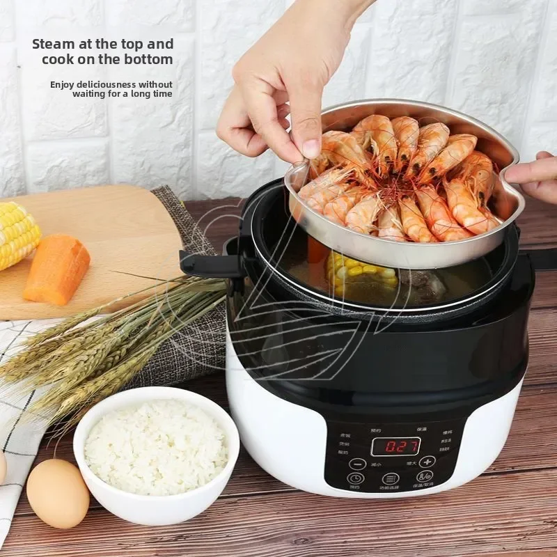 1.2L 12V 24V Dual Voltage Car Rice Cooker, Durable Mini Electric Cooker for Truck Outdoor Camping view 3