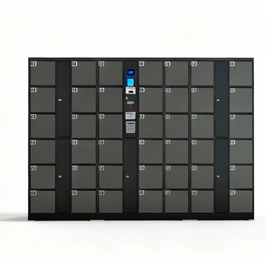 Modern Smart Electronic Smart Lockers With Coins And Digital Metal Storage For Use In Gyms And Supermarkets