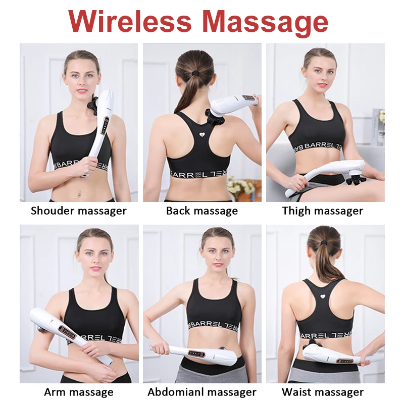 2026 NEW Electric Handheld Dolphin Massage Stick Shoulder Neck Tapping Cervical Spine Waist Legs Whole Body Meridian Relaxation