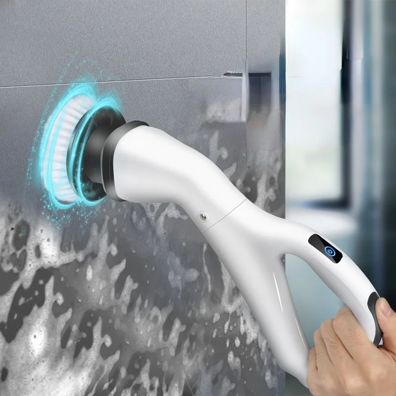 

Home Electric Cleaning Brush Rechargeable Scrubber With Detachable Heads Cleaning Brush Bathroom Kitchen Toilet Clean Tools