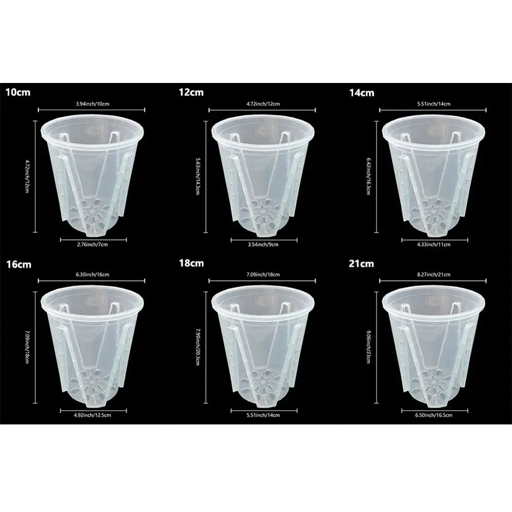 Clear Plastic Orchid Pots With Holes Transparent Flower Pot Succulents Plant