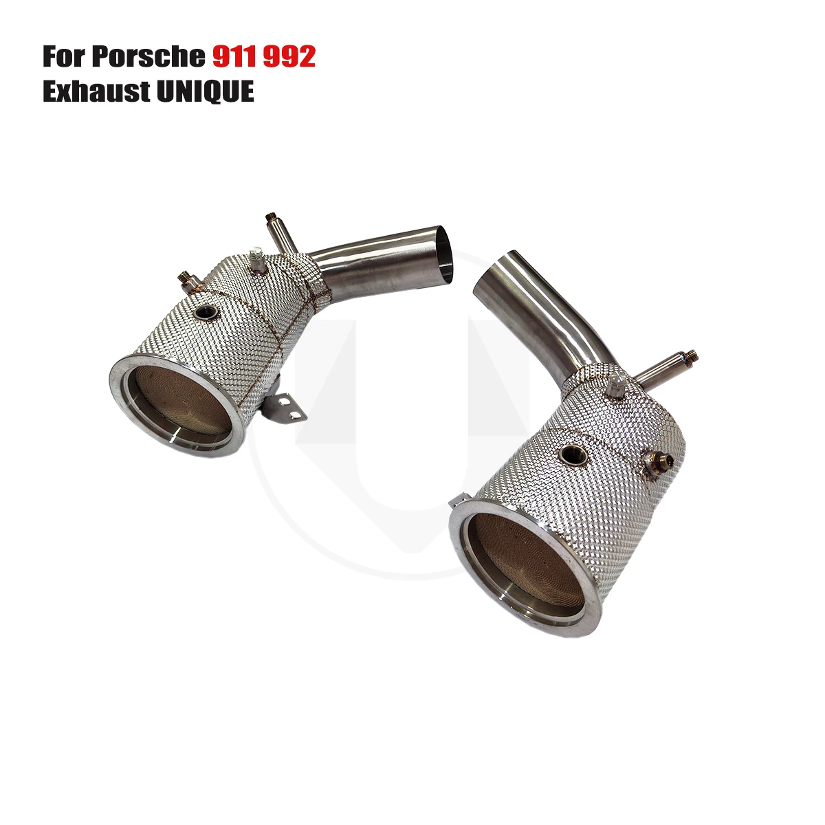 UNIQUE For 2019-2024 Porsche 911 992 3.0T With insulator No engine light downpipe exhaust pipe