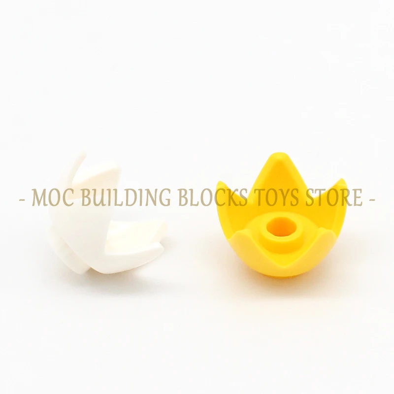 MOC Parts 39262 Headgear Crown Eggshell with 5 Points and Center Stud Building Block Bricks Plant Lotus Flower Petal Accessories