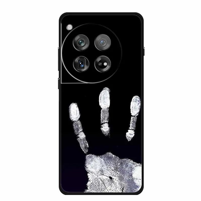 حافظة رخامية لهاتف OnePlus Ace 3 حافظة فاخرة من السيليكون الناعم لهاتف OnePlus 12 OnePlus 12R لون أسود Fundas #5