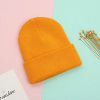 Dad Mother Kids Baby Hats for Girl Boy Newborn Beanie Infant Candy Color Winter Autumn Family Warm Knitted Parent Children Hat 6