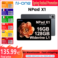 N-one NPad X1  MTK G99 8-Cores Tablet PC 10.95'' Android 13 Fast Charging 8600mAh MAX 16GB 128GB 2000*1200 FHD 4G LTE Support L1